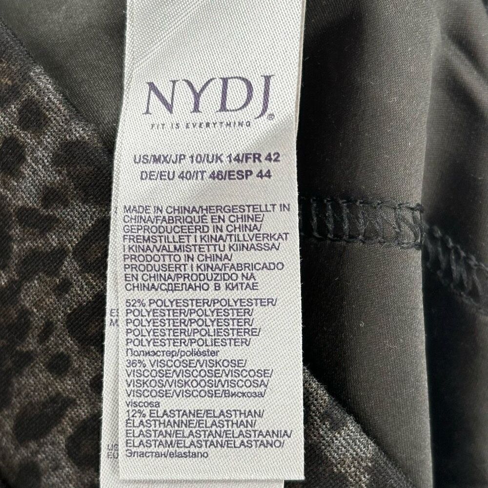 NYDJ Lift Tuck Technology Jodie Ponte Knit Animal Print Legging Pants‎ Size 10 - Picture 6 of 11